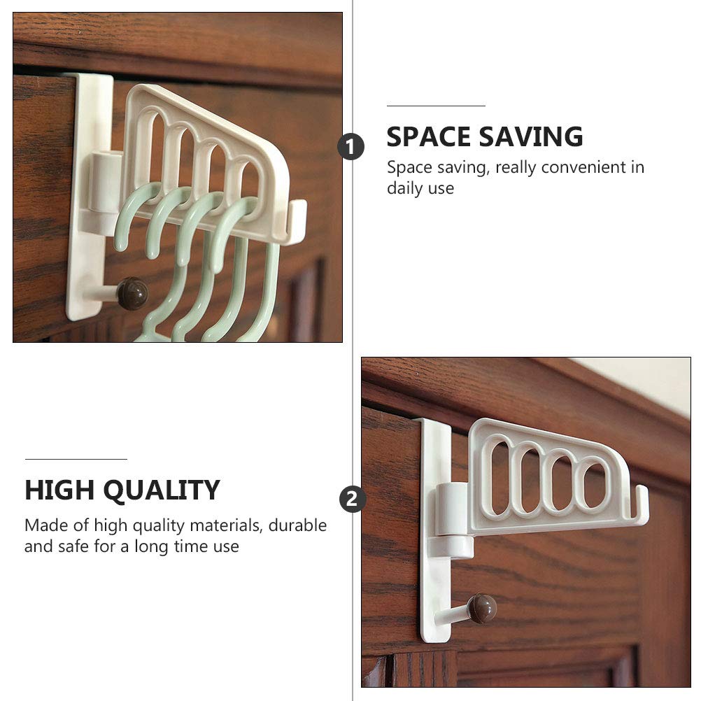 DOITOOL 1-Pack Heavy Duty Over Door Hooks for Hats, Coats & Clothes - White Space Saving Wall Mounted Organizer for Bedroom, Closet & Entryway Storage