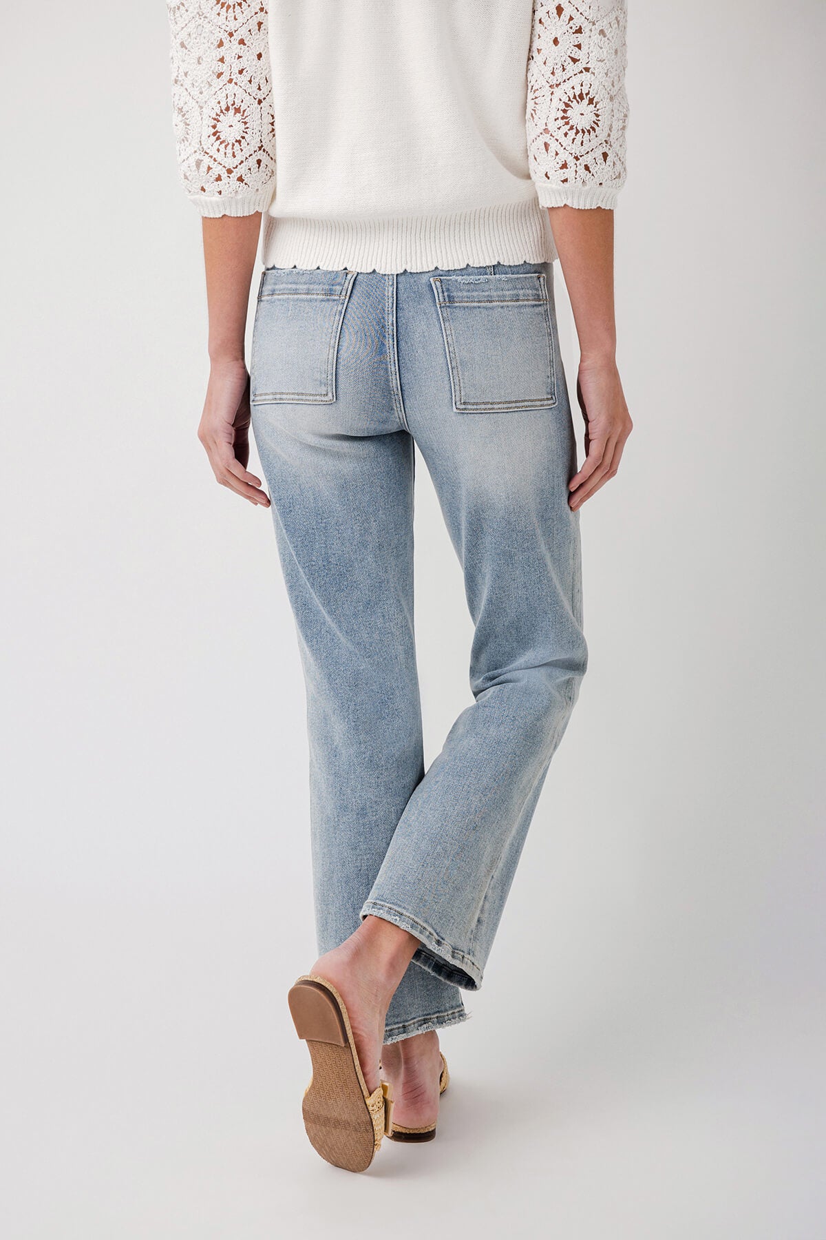 Risen Rosie Women's High Waist Ankle Flare Jeans - Stretchy Denim Pants for Casual & Retro Outfits | Perfect for Date Night & Everyday Wear