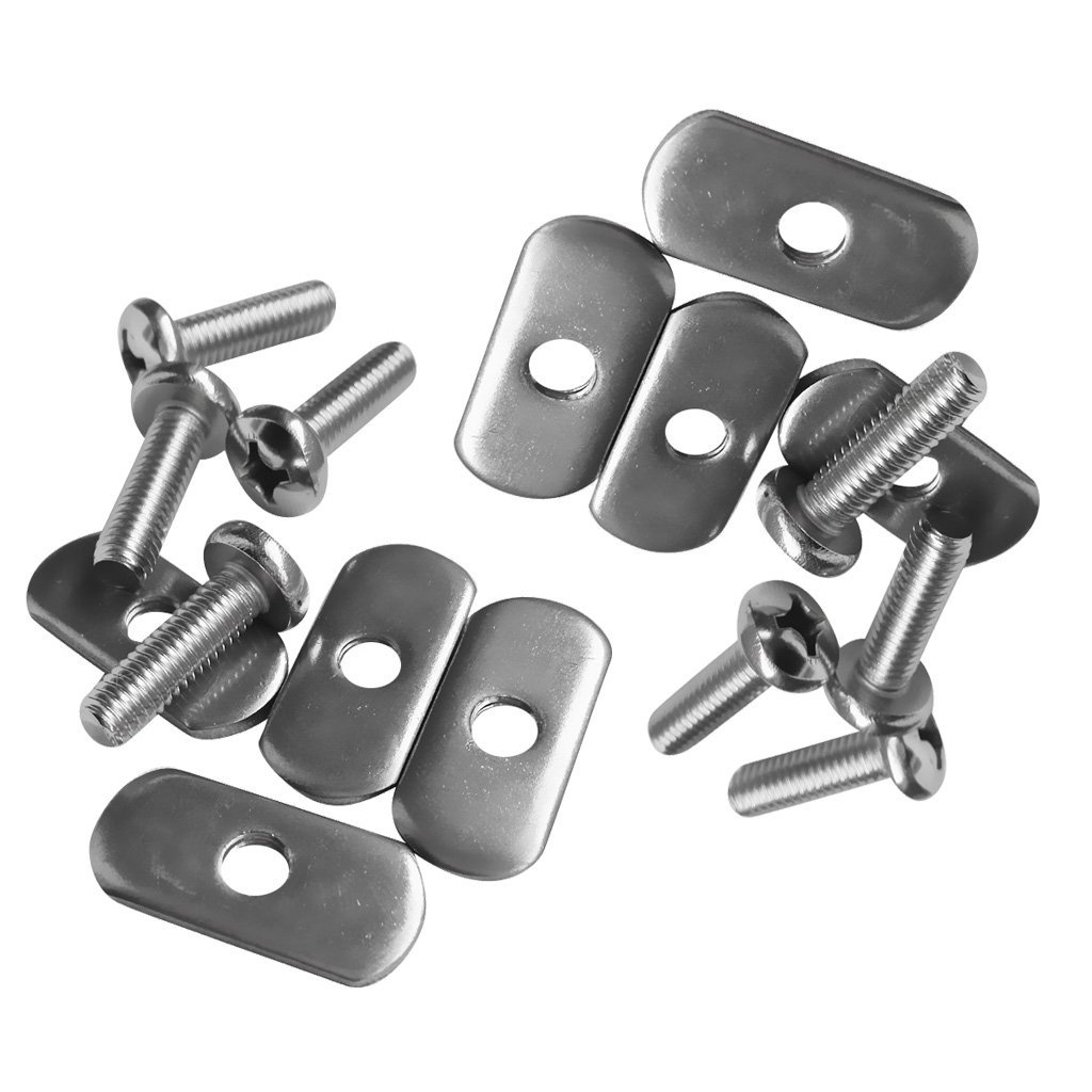 8 Sets Kayak Track/Rail Screws and Nuts - Stainless Steel Marine Hardware Kit for Kayaks, Canoes & Boats - Secure Mounting for Fishing Rod Holders, GPS Devices & Accessories