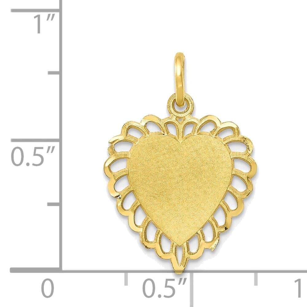 10K Yellow Gold Heart Charm Necklace for Women - Elegant & Dainty Jewelry Gift for Valentine's Day, Anniversary or Birthday