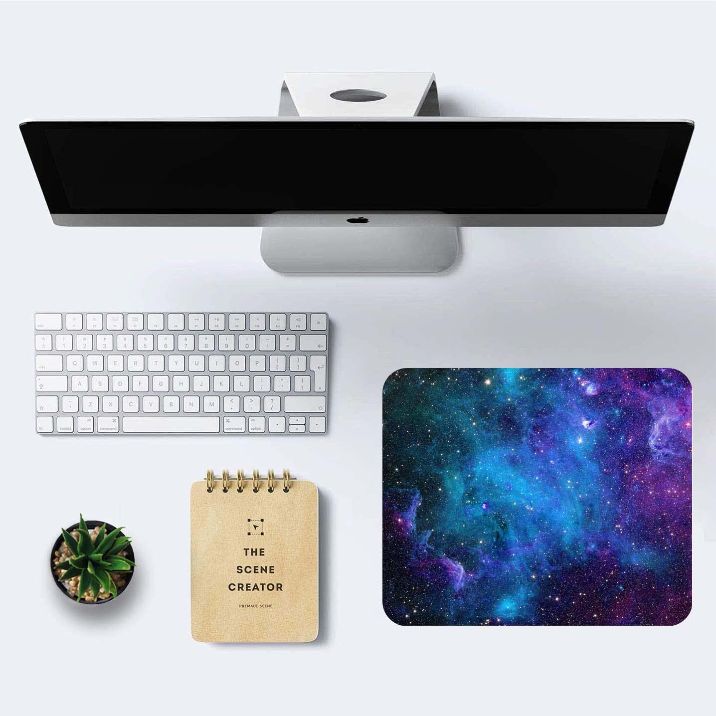Galaxy Stars Gaming Mouse Pad - Non-Slip Rubber Base, Waterproof Mouse Mat for Office & Laptop (9.5