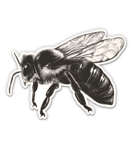 Honeybee 8-Inch Vinyl Sticker - Waterproof Decal for Car, Laptop, iPad - Perfect for Personalizing Devices & Home Decor