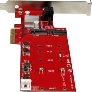 2X M.2 NGFF SSD RAID Controller Card with 2X SATA III Ports - PCIe Adapter for High-Speed Storage Expansion | Perfect for Gaming PCs, Workstations & Data Servers