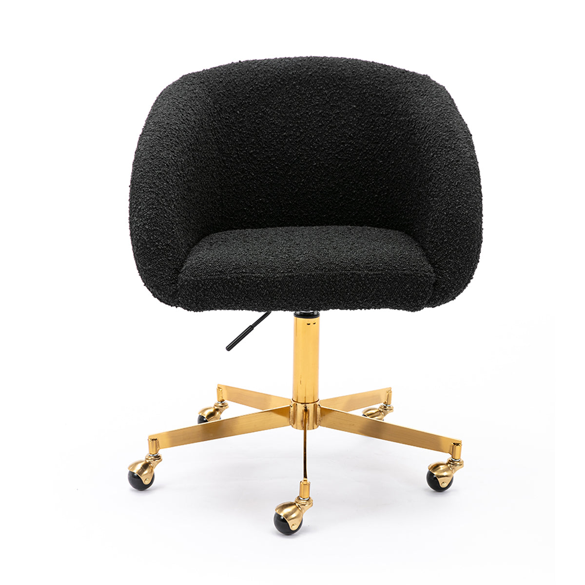 Avalon Boucle Office Chair - Ergonomic Modern Upholstered Desk Chair with Adjustable Height for Home & Office Workspace - Perfect for Remote Work, Study, and Gaming