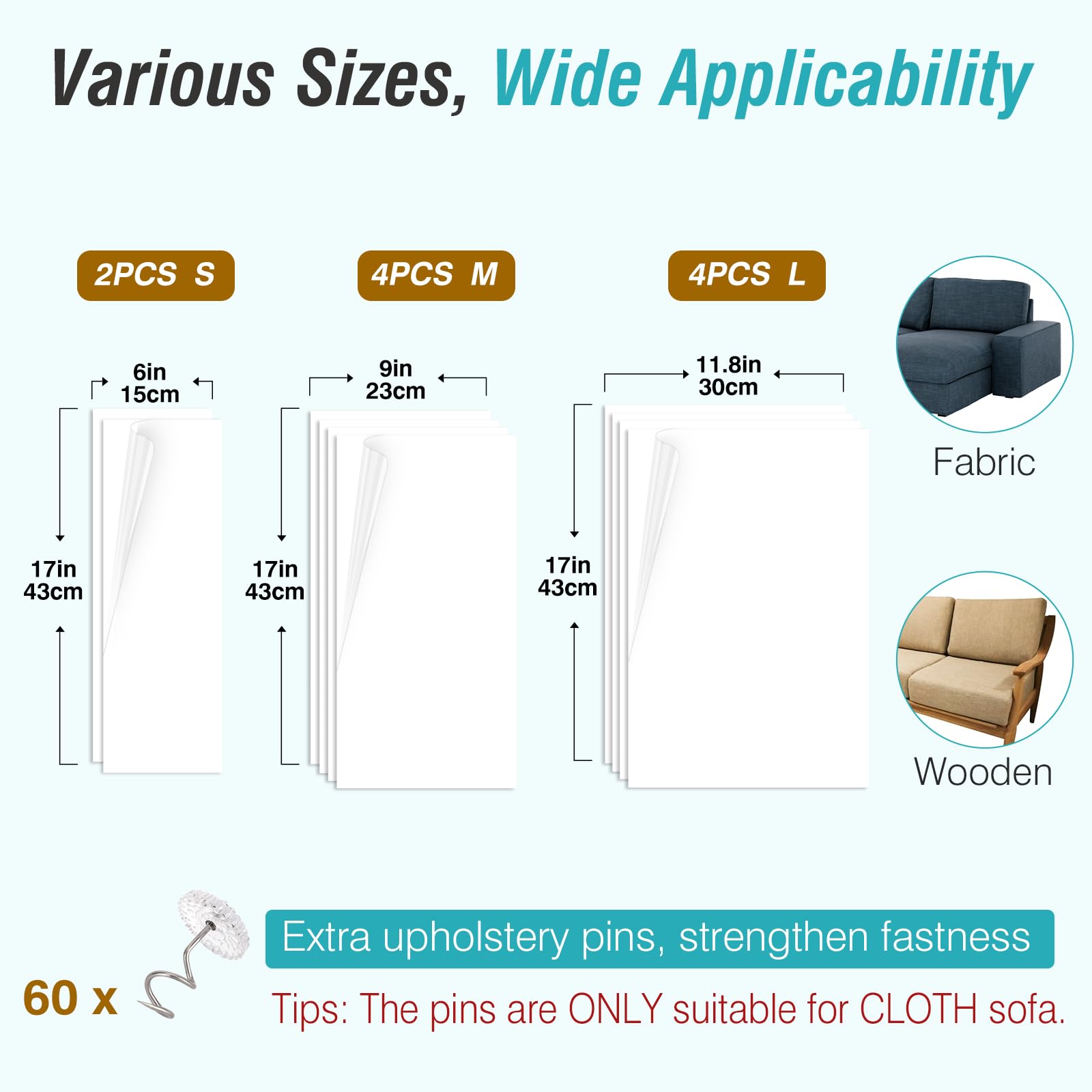 VavoPaw Cat Scratch Deterrent Tape - 10 Pack Single Side Sticky Furniture Protector for Couches, Sofas & Corners | Anti-Scratch Training Tape for Cats with 60 Pins | Protect Your Furniture from Cat Damage & Clawing