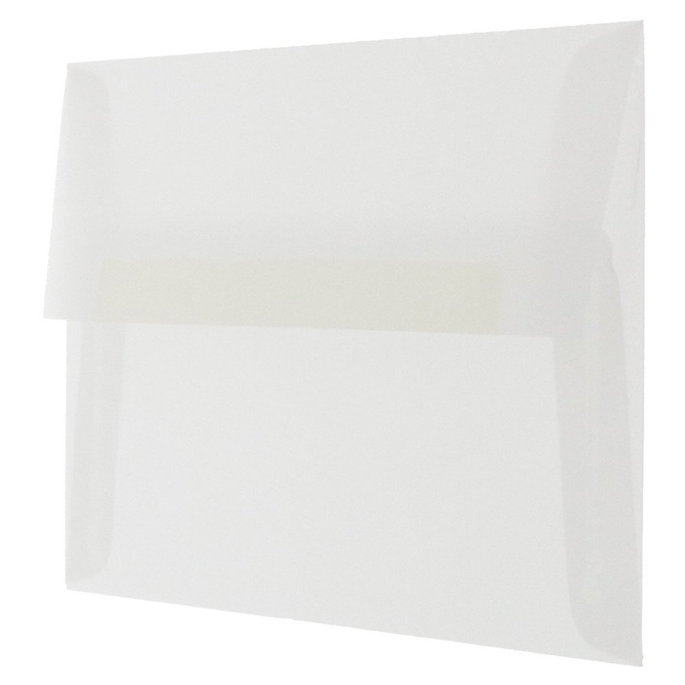 JAM PAPER A6 Translucent Vellum Envelopes - 4 3/4 x 6 1/2 Inches - Clear Plastic Envelopes - Pack of 1000 Bulk - Perfect for Wedding Invitations, Greeting Cards, and Business Documents