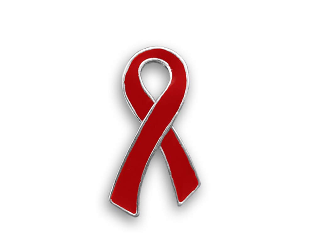 HIV/AIDS Awareness Red Ribbon Pin - Support & Show Solidarity - Wear for Charity Events, Fundraisers & Awareness Campaigns