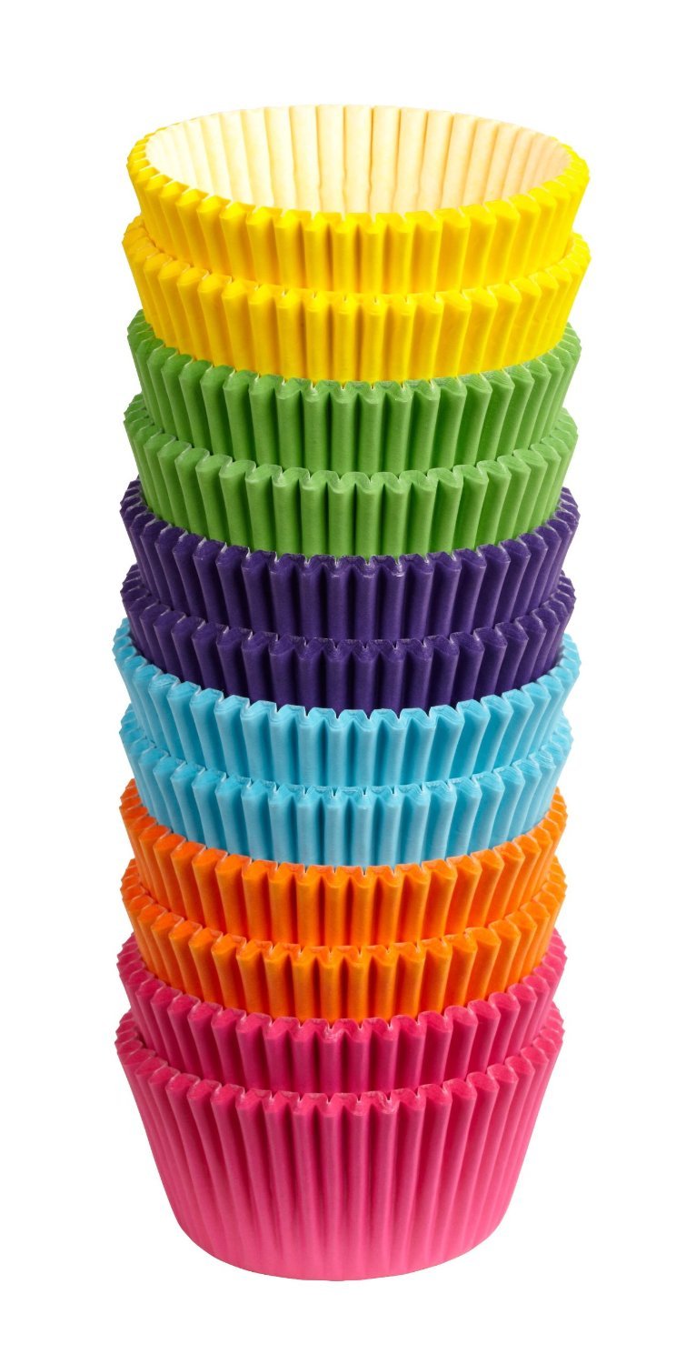 Wilton Standard Cupcake Liners - 300 Count Rainbow Bright Baking Cups for Muffins, Cupcakes & Party Treats - Perfect for Baking, Birthday Parties & Holiday Desserts