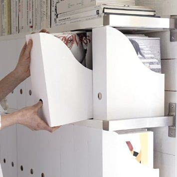 Cardboard Magazine File Holder & Organizer - 40-Pack Document Storage Box for Office, Home, and School Use