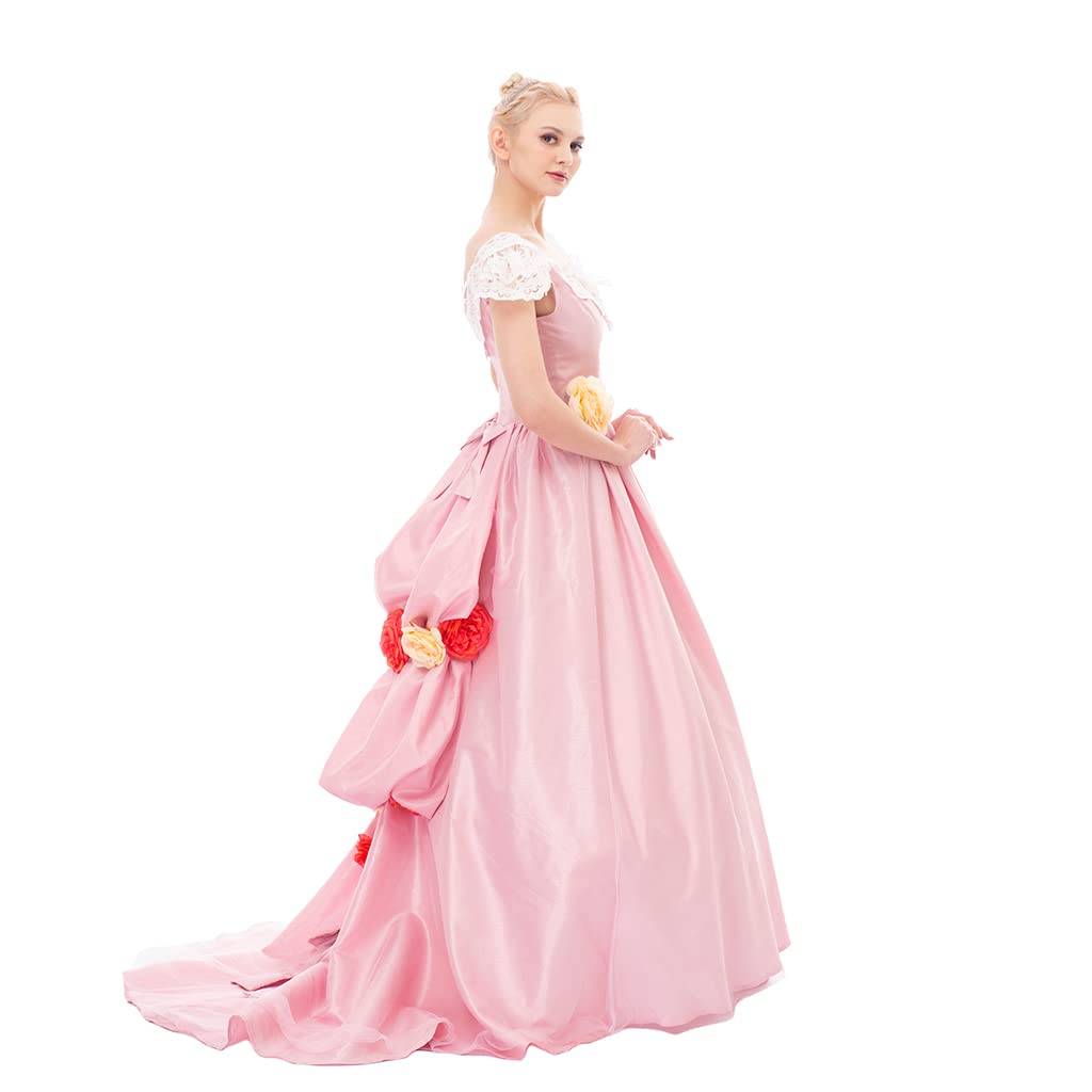 iSHOWcos The Phantom of the Opera Christine Daae Pink Wedding Cosplay Dress - Elegant Ball Gown for Masquerade Parties, Halloween Costumes & Theater Performances