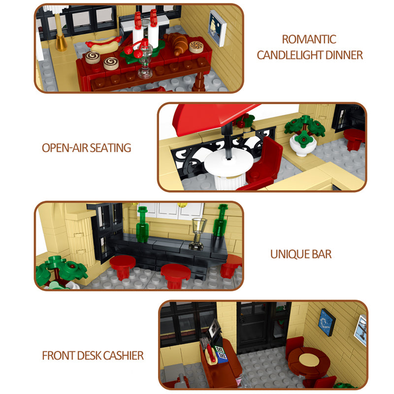 City High Rise Restaurant Building Set - 20114 Model with 1489 Pieces - Perfect for Architecture Enthusiasts & LEGO Collectors - Great for Home Display, Office Decor & Creative Play