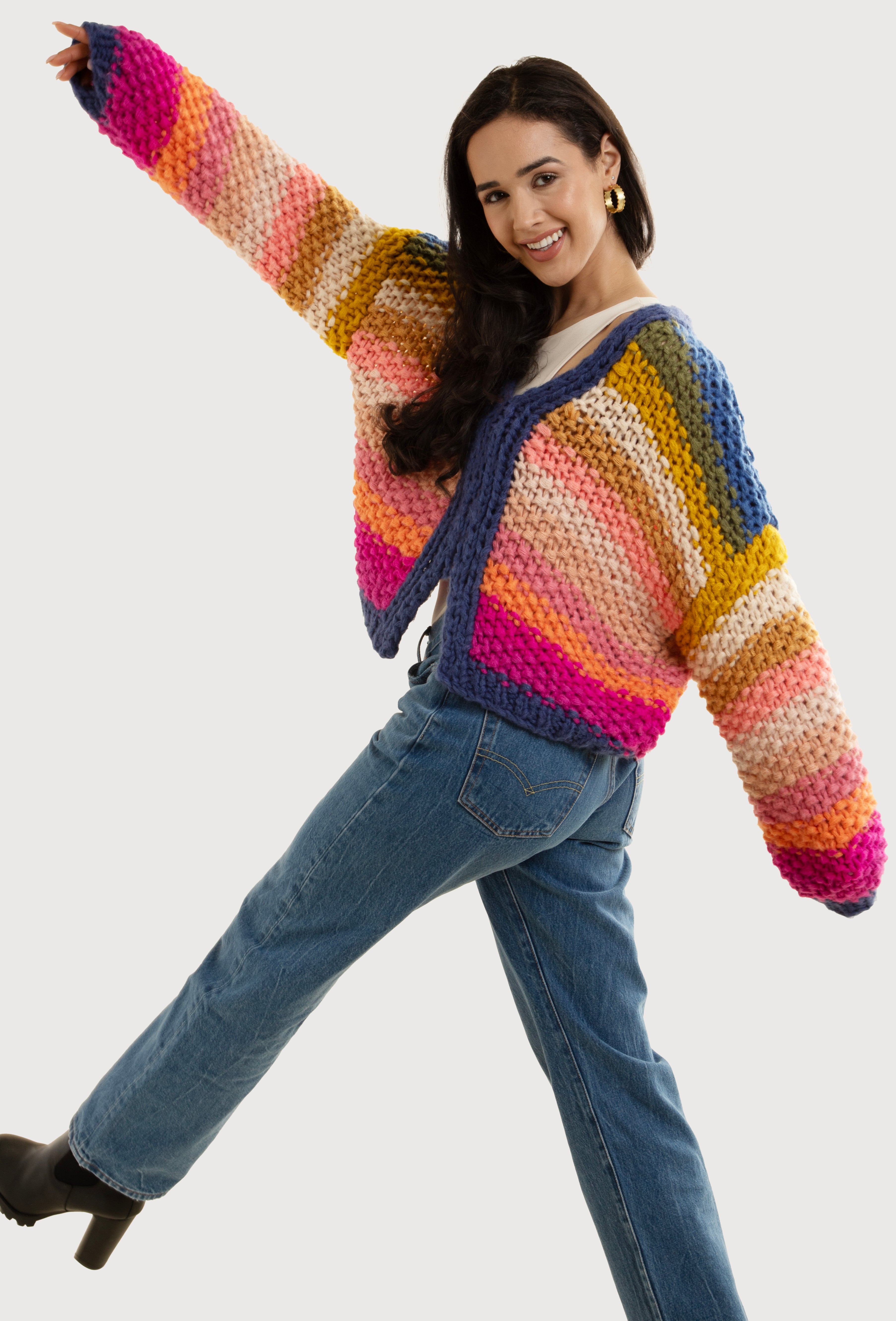 Reversible Rainbow Pullover Sweater for Women & Men | Soft & Cozy Unisex Hoodie | Perfect for Casual Wear, Outdoor Activities & Layering