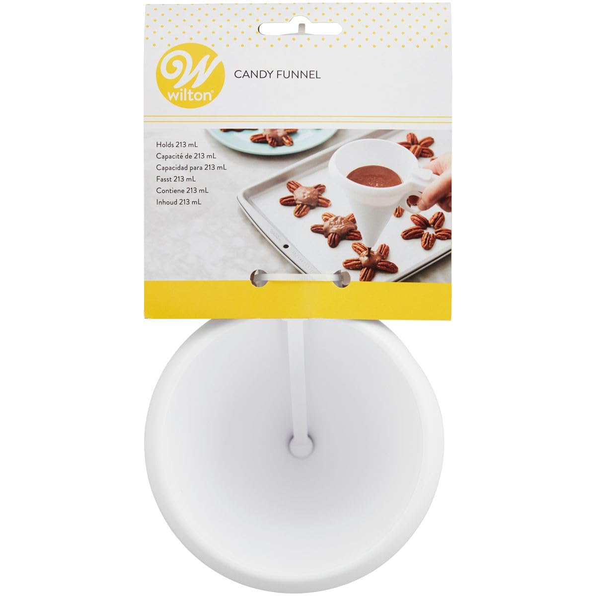 Wilton Easy Pour Funnel for Baking & Cooking - Premium White Plastic Measuring Cup with Spout - Perfect for Cake Decorating, Candy Making & Liquid Transfer