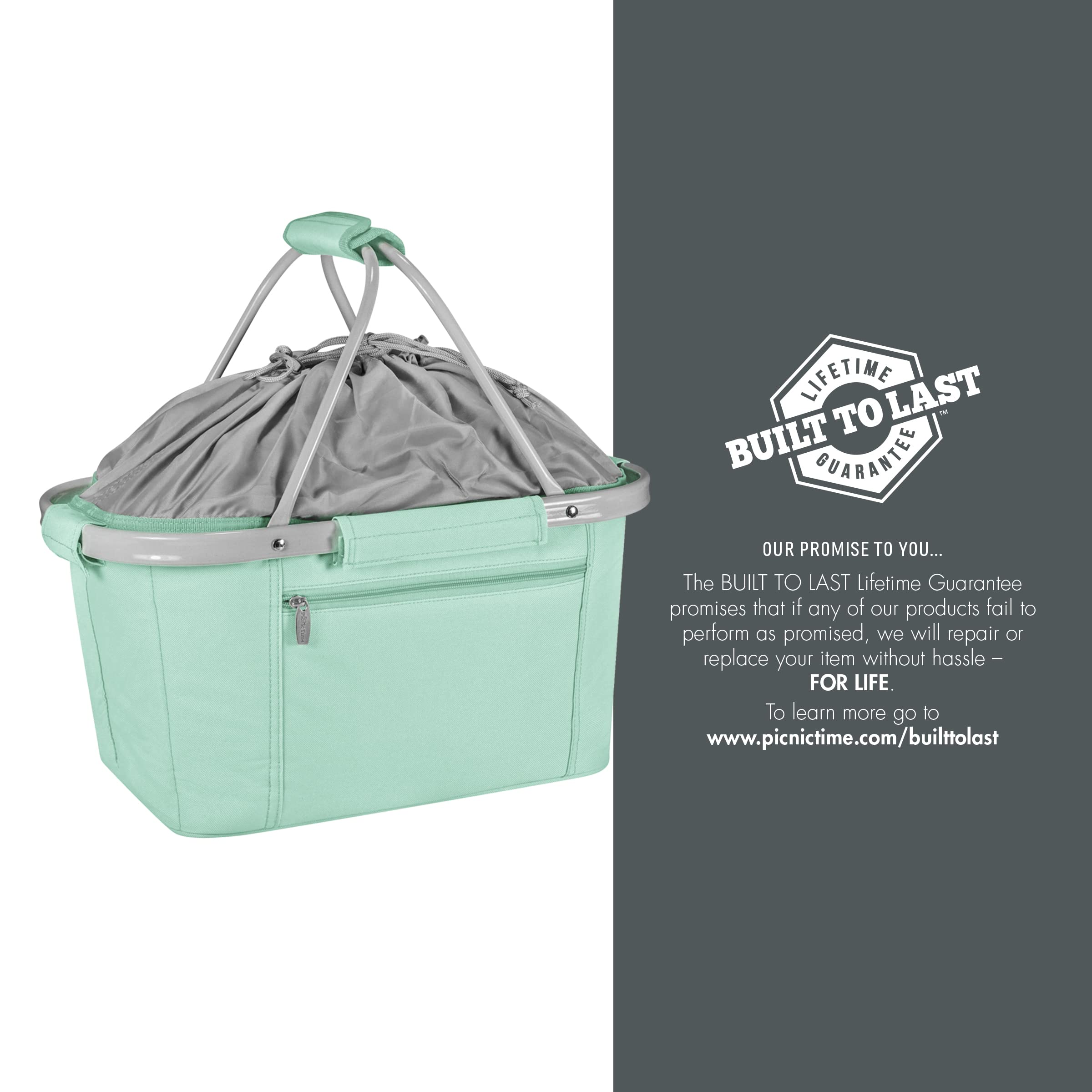 ONIVA - Metro Insulated Collapsible Shopping Basket & Picnic Cooler Bag - Foldable Market Tote for Groceries, Beach Trips, and Outdoor Dining - Perfect for Picnics, Farmers Markets, and Camping