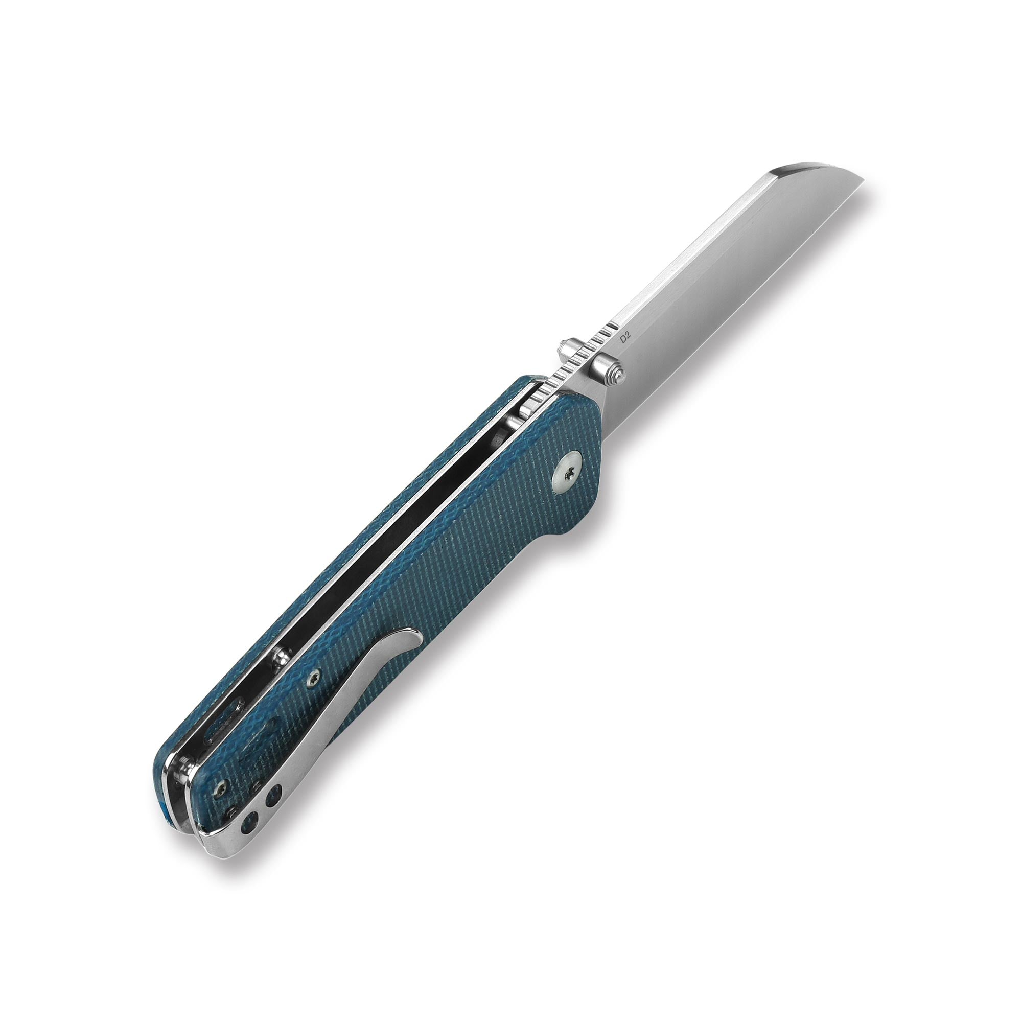 QSP Penguin Liner Lock Pocket Knife - D2 Steel Blade, Micarta Handle for Outdoor, Camping & Everyday Carry (EDC)