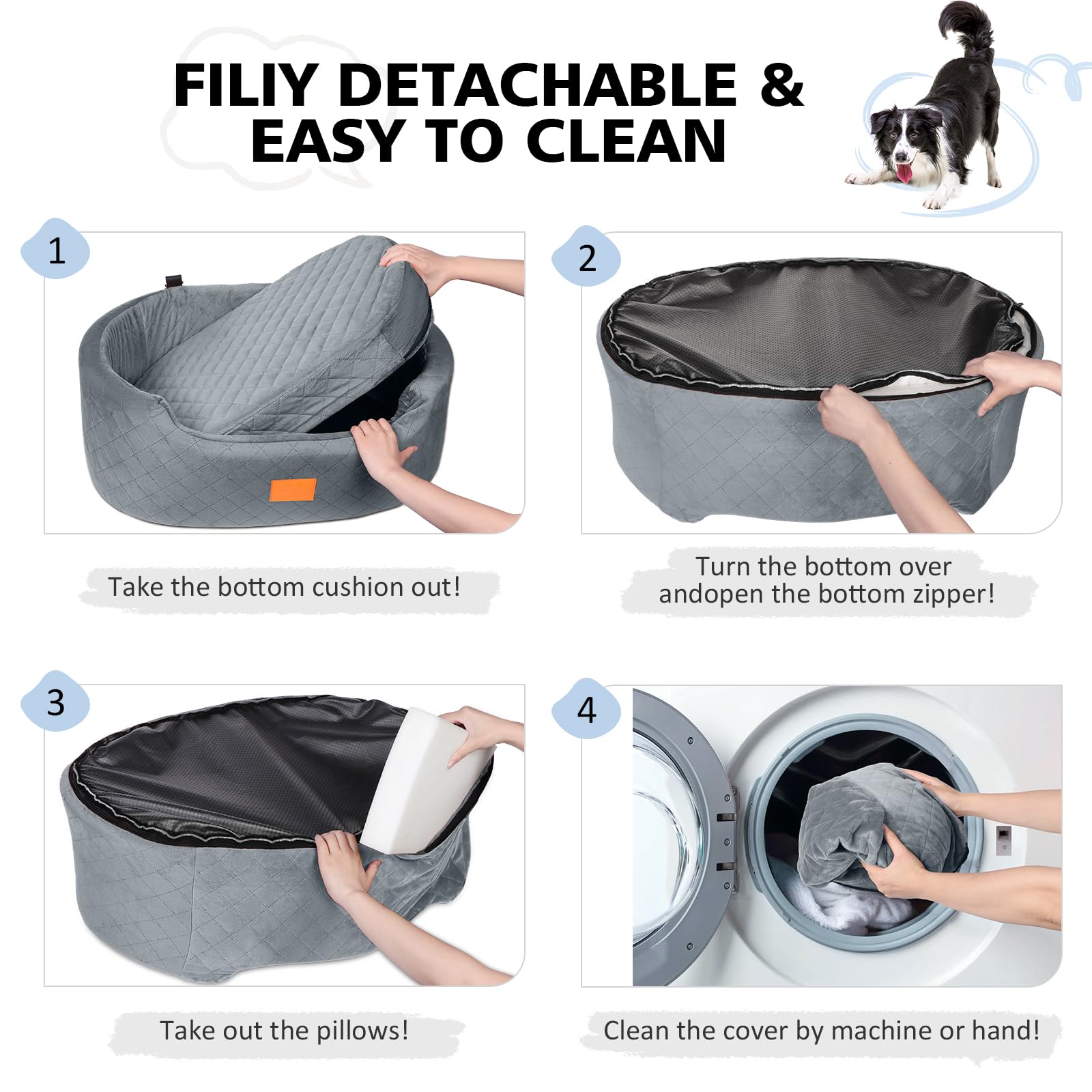 Premium Dog Car Seat for Medium & Large Dogs (Up to 55 lbs) - Elevated Booster Seat with Anti-Slip Base, Detachable & Machine-Washable Pet Car Bed - Perfect for SUV, Sedan & Road Trips (Gray)