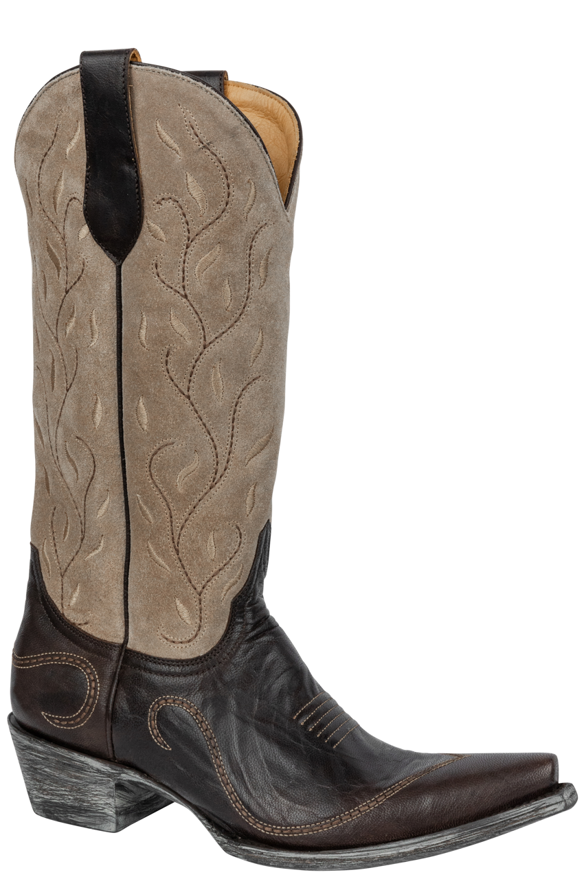 Old Gringo Orense Women's Cowboy Boots - Genuine Goat Leather Western Boots in Chocolate Brown for Country Dancing & Rodeo Events