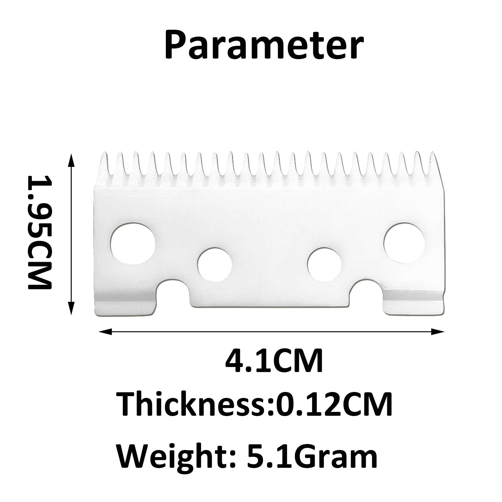 AIRERA Professional Ceramic Replacement Blades for Andis Master & Fade Master Hair Trimmers - Compatible with Andis Master Li Cordless Models (4-Piece Set, White) - Perfect for Barbershops, Home Haircuts & Professional Grooming