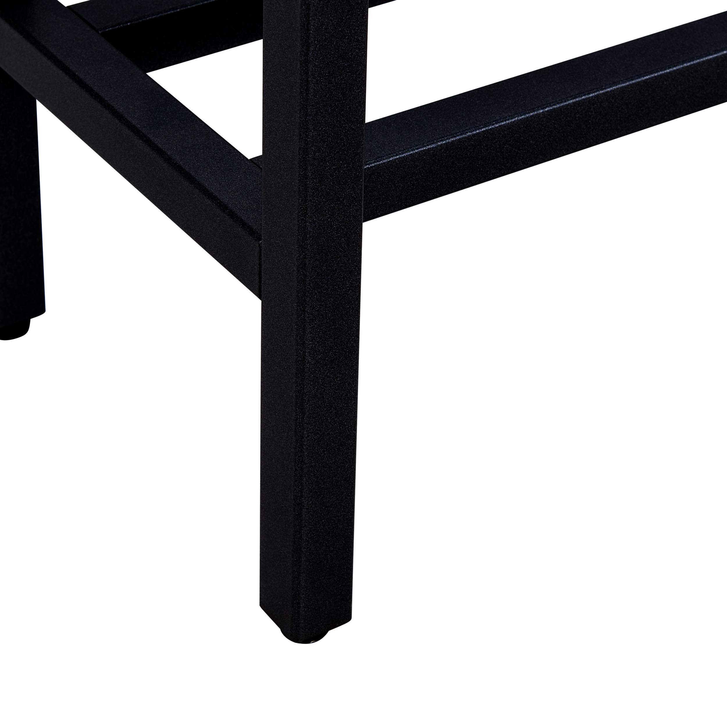SEI FURNITURE Darrin Narrow Console Table - Slim Entryway Sofa Table with Storage Shelf, Black - Perfect for Hallway, Living Room & Small Space Decor