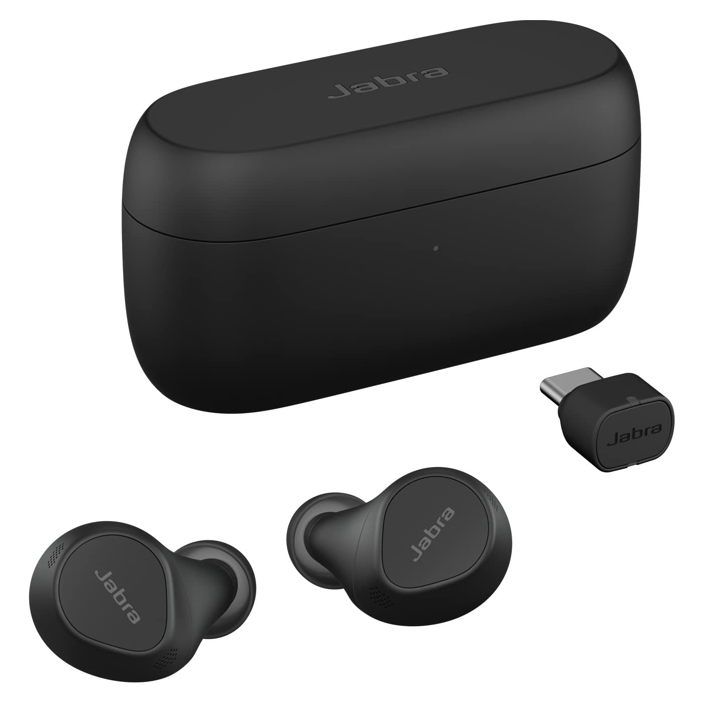 Jabra Evolve2 Buds True Wireless Bluetooth Earbuds with Active Noise Cancellation - MultiSensor Voice Technology & Wireless Charging - Certified for Zoom/Teams Meetings - Perfect for Remote Work & Business Calls - Black