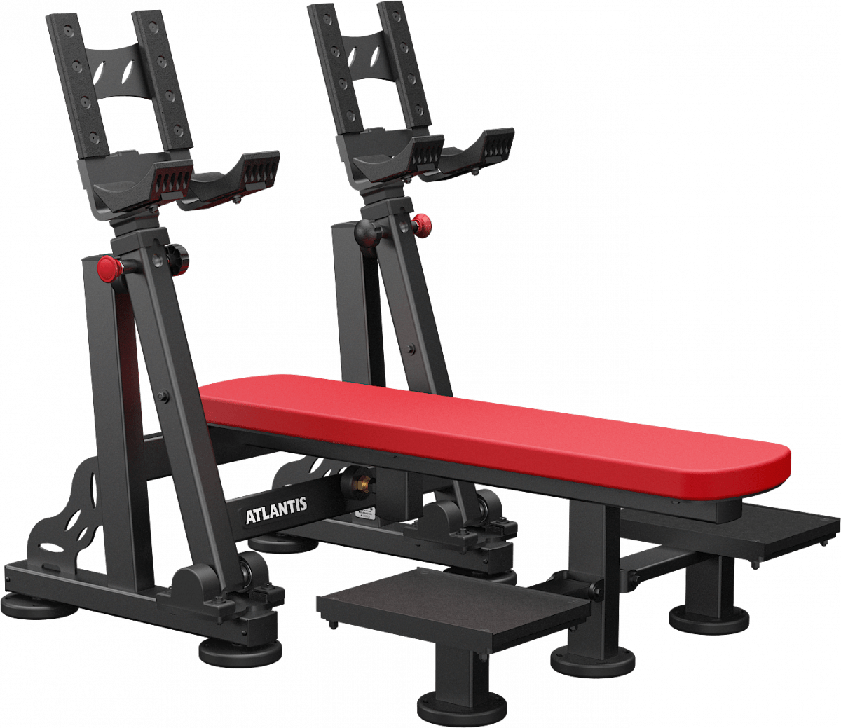 ATLANTIS Adjustable Flat Dumbbell Bench with Pivots - Perfect for Home Gym & Strength Training Workouts