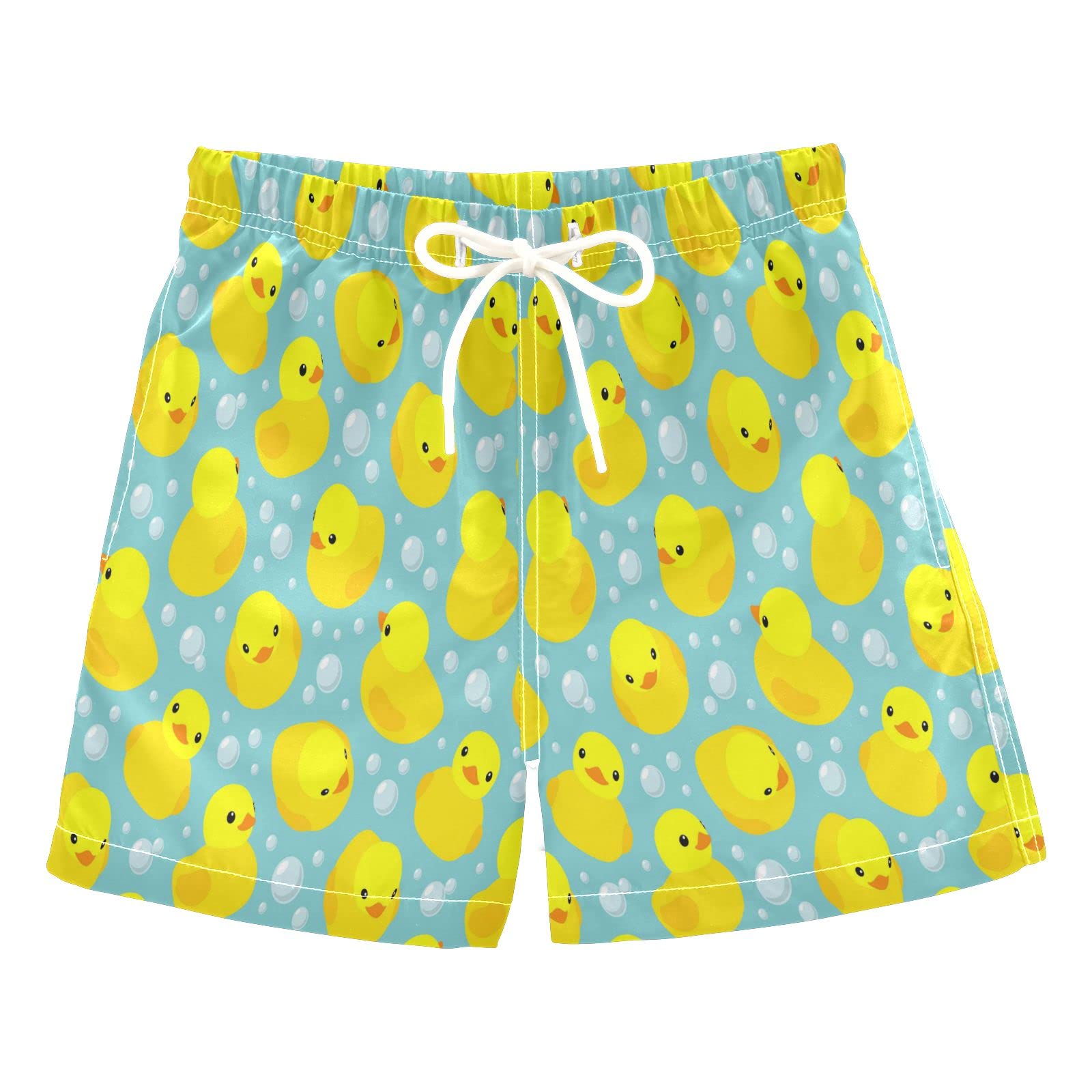 **Yellow Duck Boys Swim Trunks - Animal Print Toddler Beach Board Shorts for Kids (2T) - Perfect for Pool, Beach & Summer Water Play**