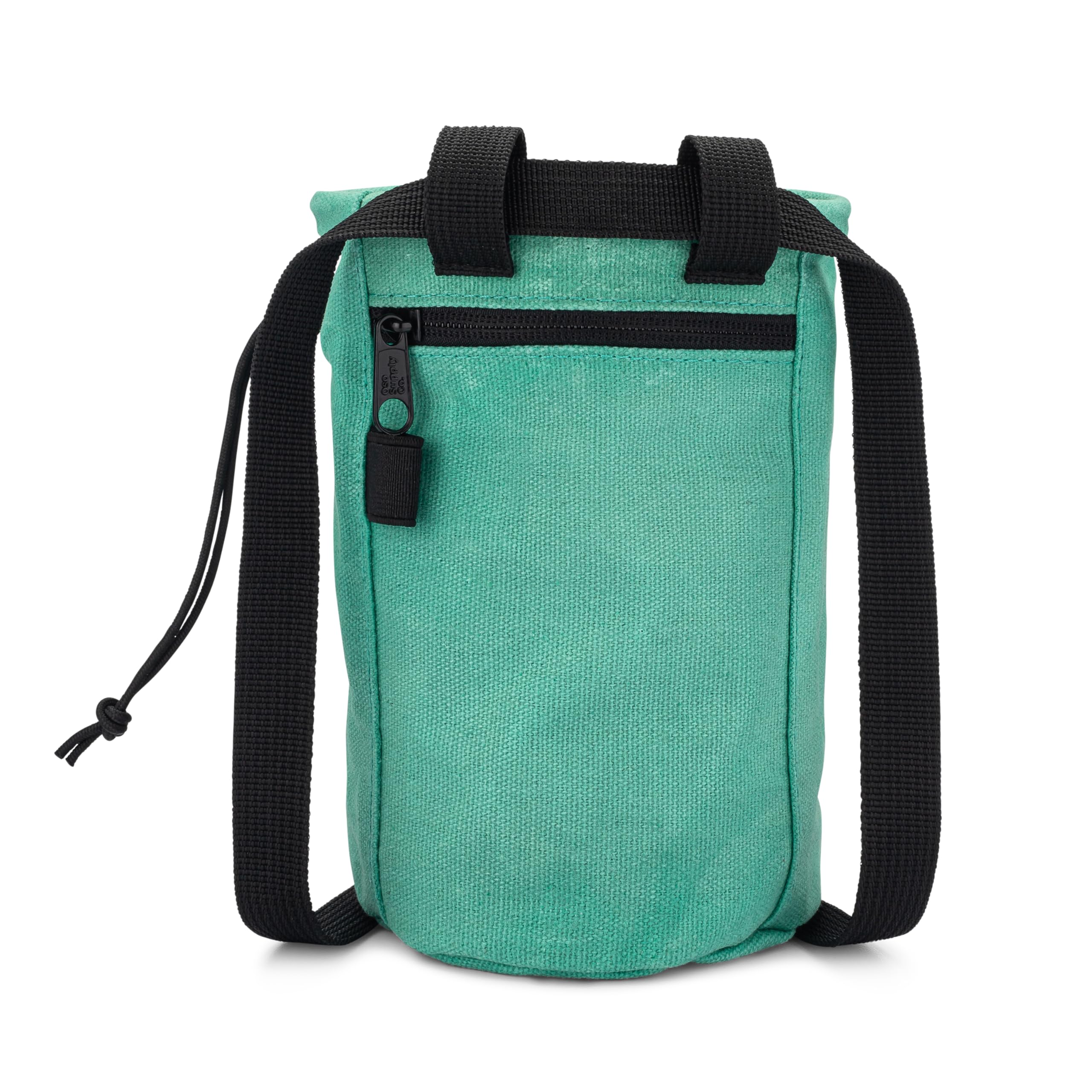 Premium Waxed Canvas Chalk Bag for Rock Climbing & Bouldering - Durable Chalk Bucket with Adjustable Belt, Waterproof & Zippered Pocket - Ideal Climbing Gear for Indoor Gym & Outdoor Adventures - Perfect for Sport Climbing, Training & Mountain Excursions