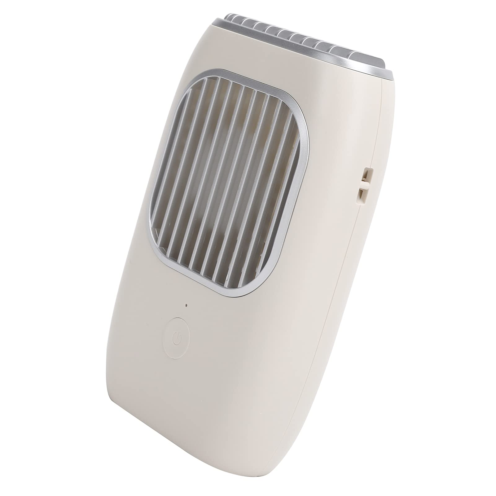 Wendeekun Mini Neck Fan - USB Rechargeable Hands-Free Personal Fan, Portable & Silent Wearable Cooler for Office, Travel, Gym - Lightweight & Compact (Ivory White)