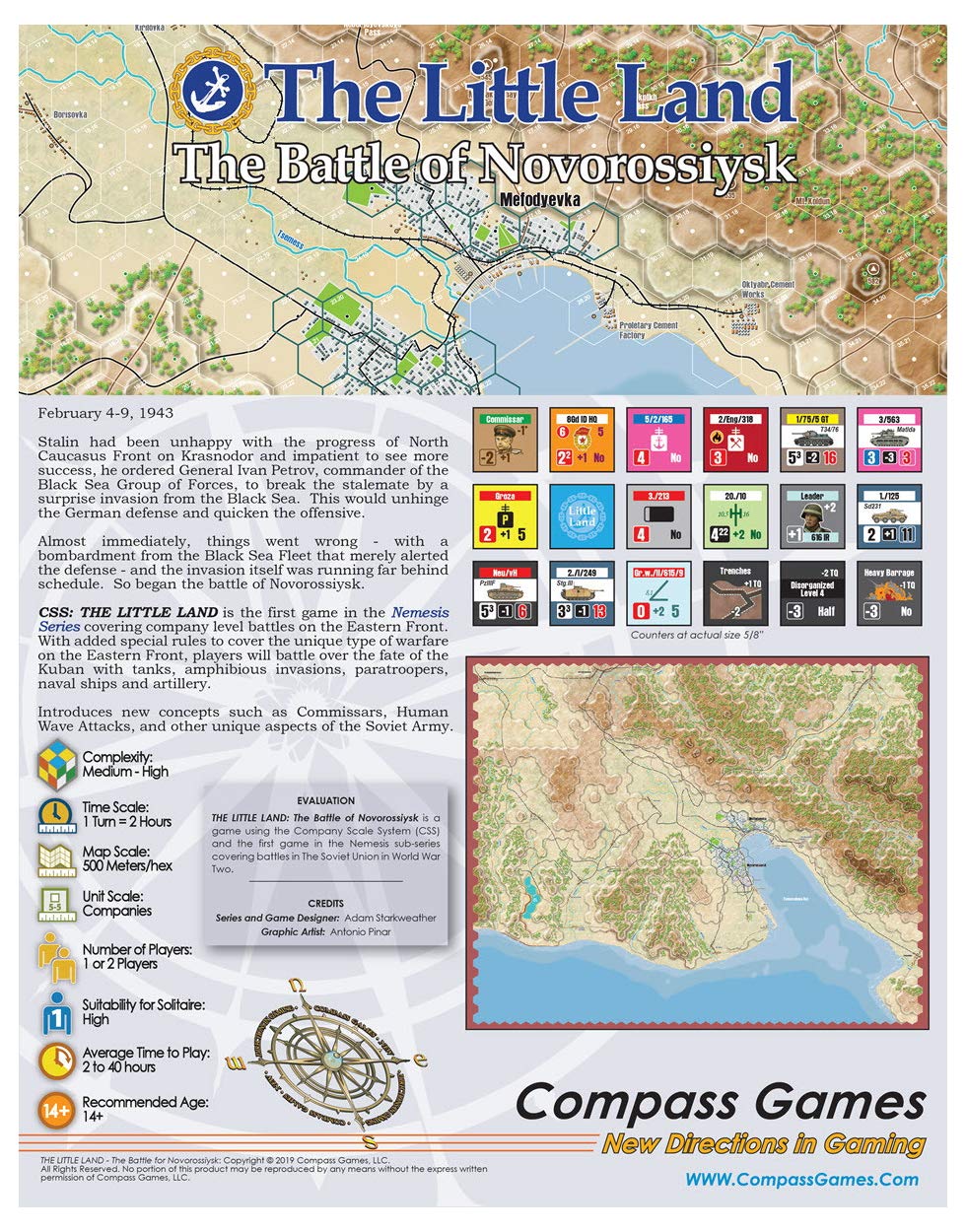 The Little Land: Battle for Novorossiysk - WWII Strategy Board Game | Historical War Game for Adults & Teens | Perfect for Game Nights & History Enthusiasts