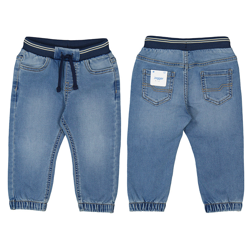 Mayoral Baby Boys Soft Denim Jogger Pants - Comfortable Stretch Cotton Casual Pants for Toddlers (1-3 Years) - Perfect for Playtime, Daycare & Outdoor Activities