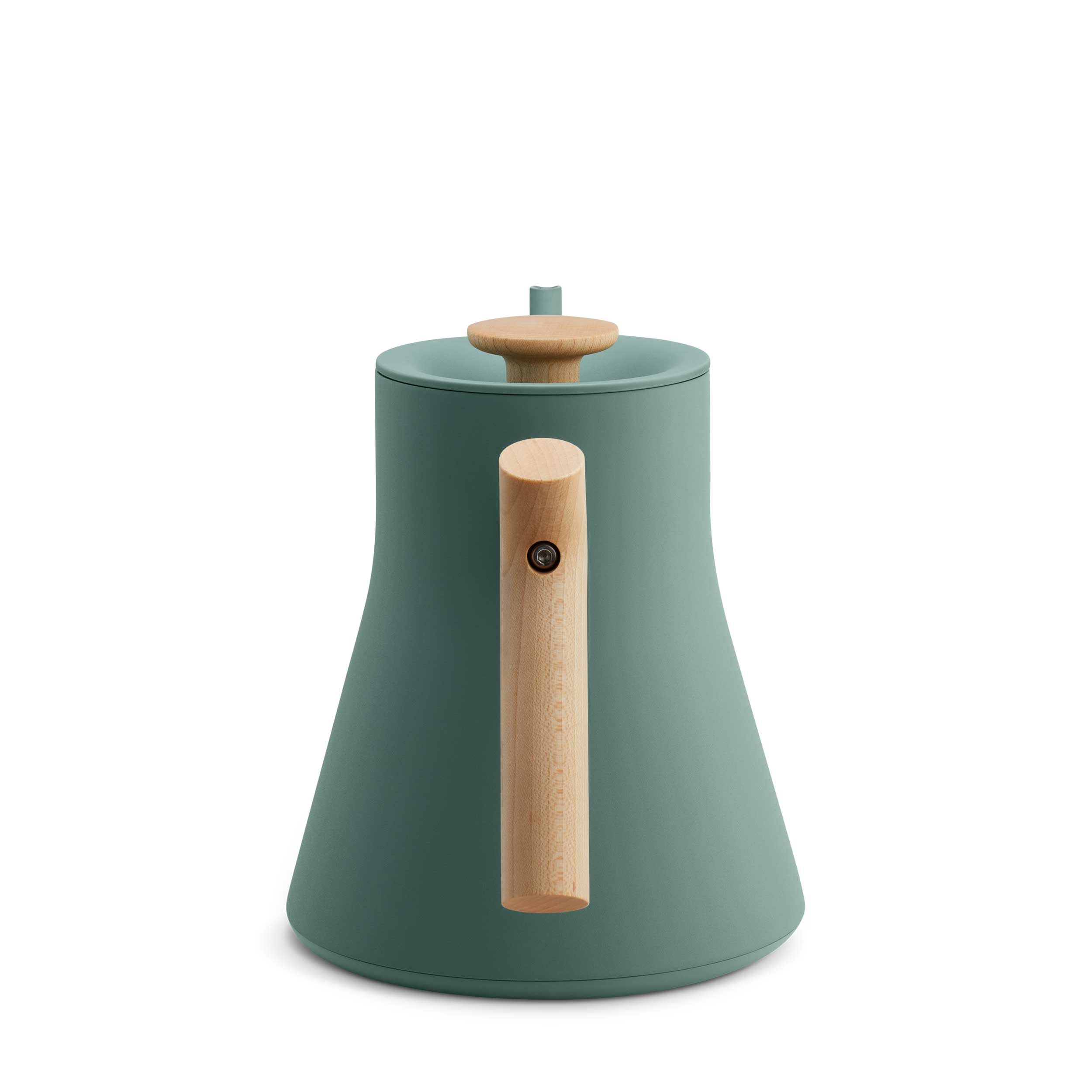 Fellow Stagg EKG Pro Electric Gooseneck Kettle - Precision Pouring, Fast Heating, Smoke Green with Maple Wood Handle - Perfect for Coffee, Tea & Pour Over Brewing at Home or Office