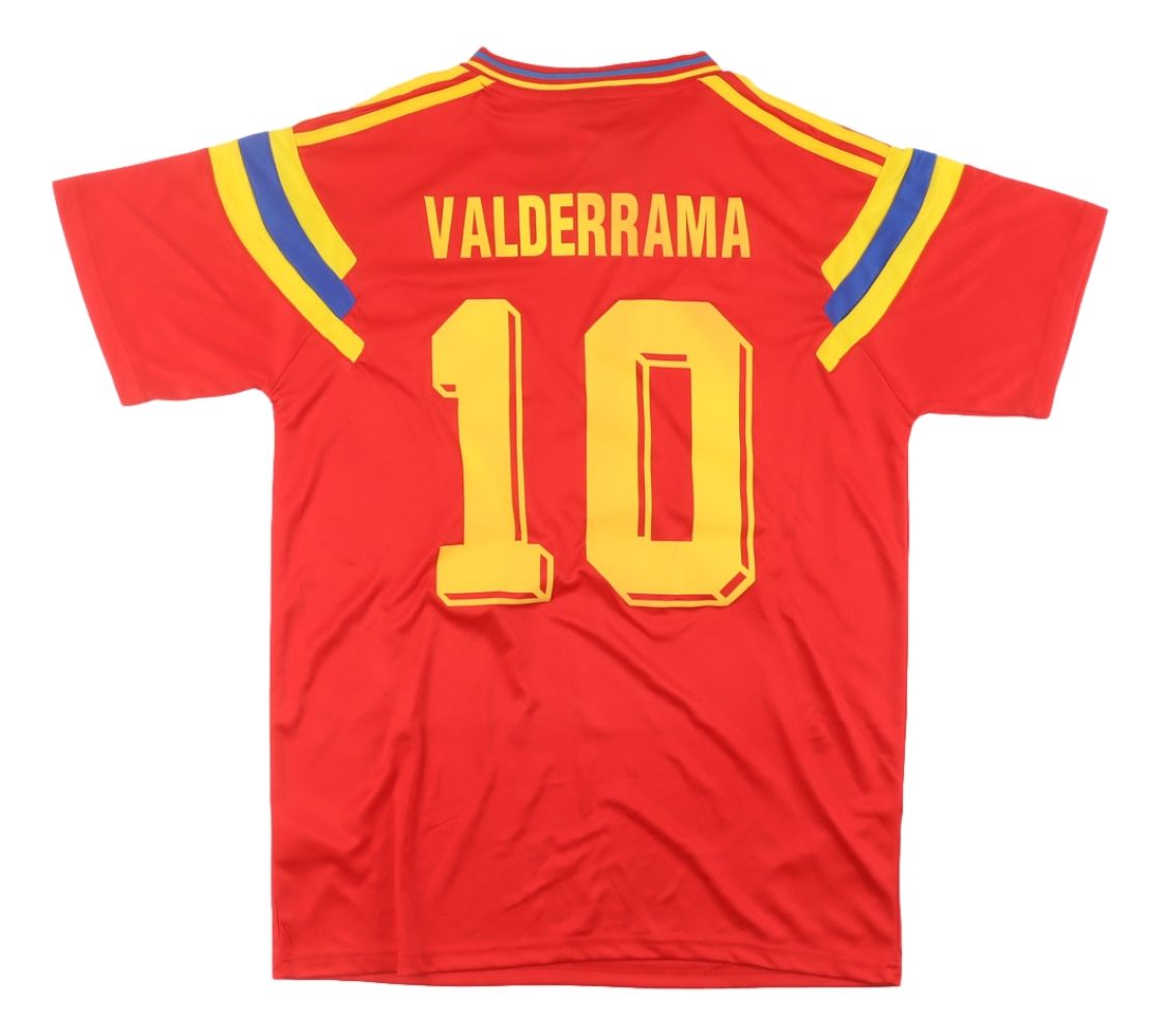 Authentic Carlos Valderrama Signed Colombia Adidas Soccer Jersey with JSA COA & QR Hologram - Perfect for Collectors, Fans, and Sports Memorabilia Displays