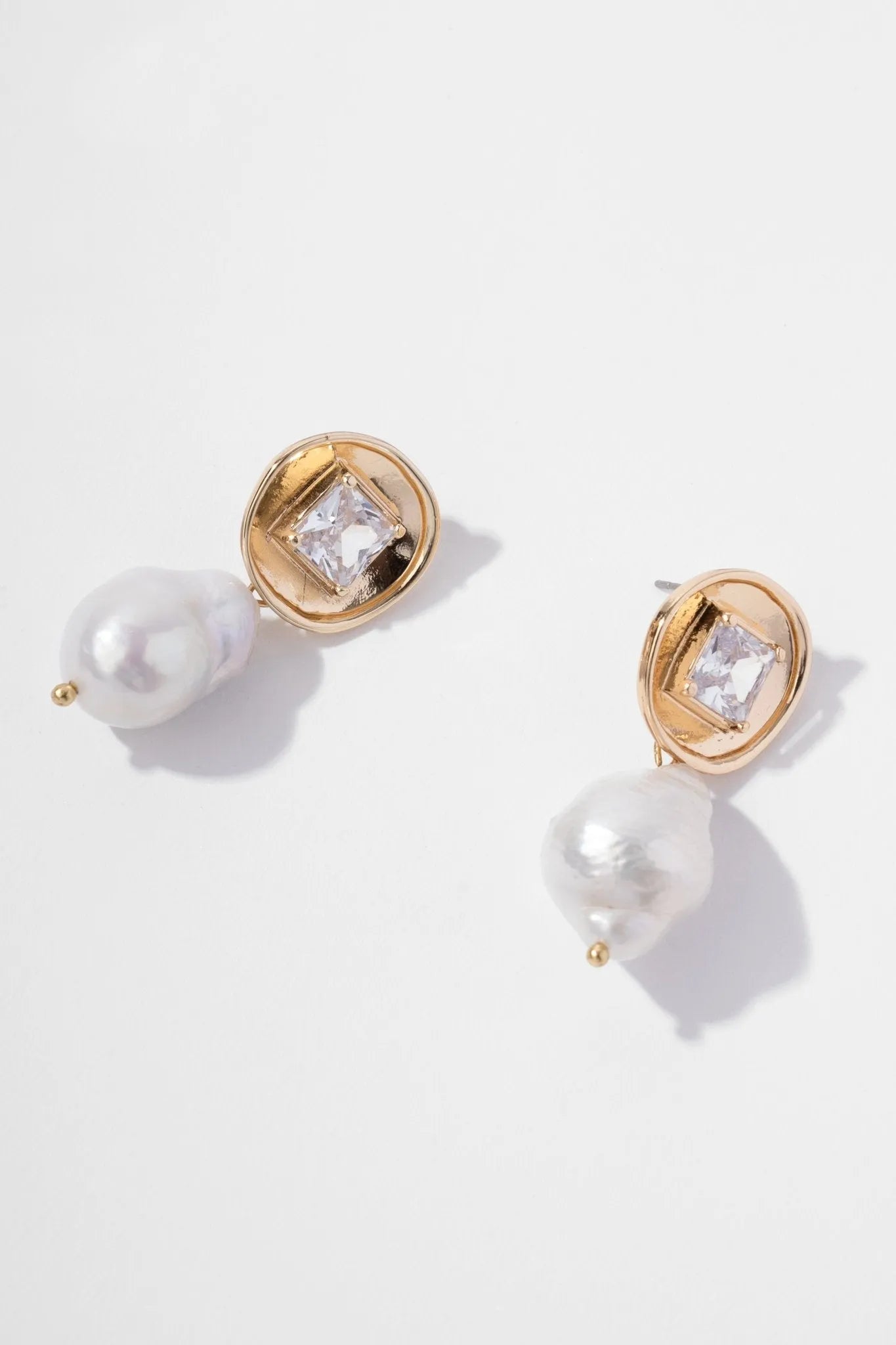 14K Gold Pearl Drop Earrings for Women - Elegant Dangle Jewelry for Weddings, Parties & Special Occasions