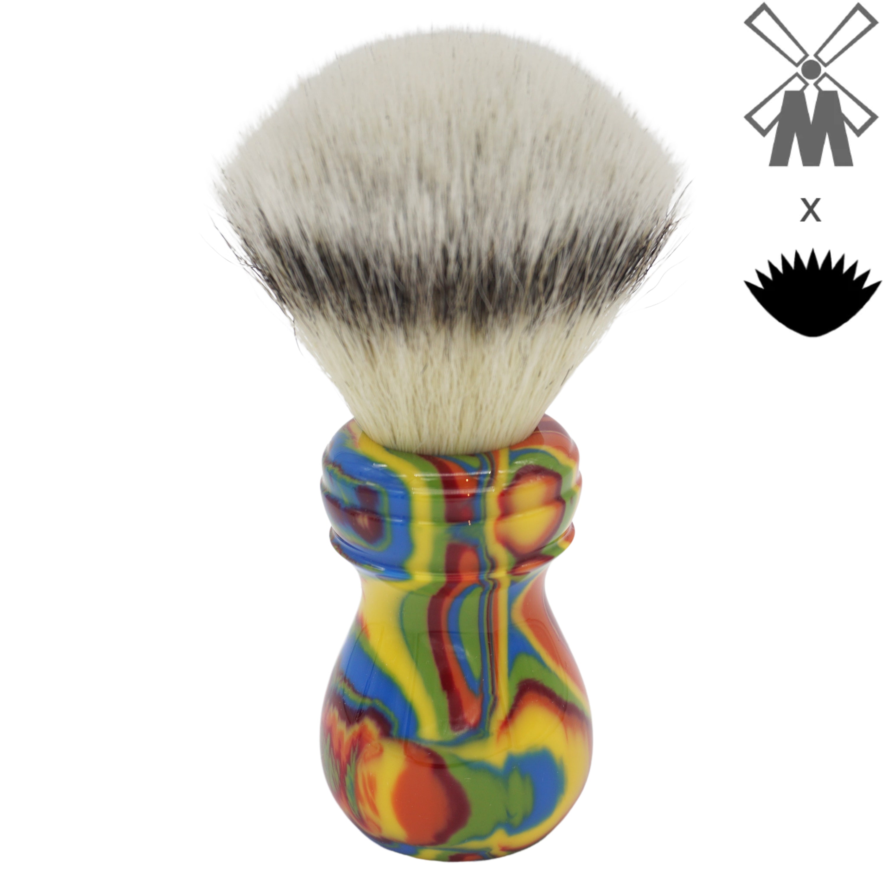 Premium 25mm Mühle STF XLarge Synthetic Shaving Brush with AP Shave Co. Disco Handcrafted Wood Handle - Perfect for Wet Shaving & Luxury Grooming Routine