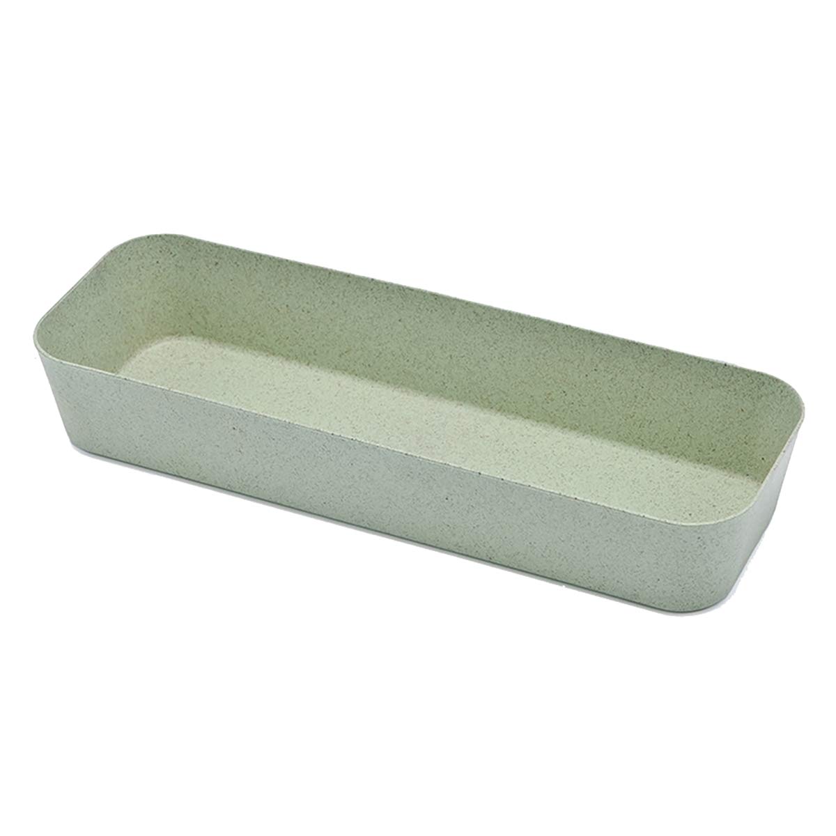 LKXHarleya Biodegradable Drawer Organizer Tray - Desk & Drawer Storage Dividers for Kitchen, Bathroom, Office, Makeup | Perfect for Organizing Utensils, Cosmetics & Office Supplies