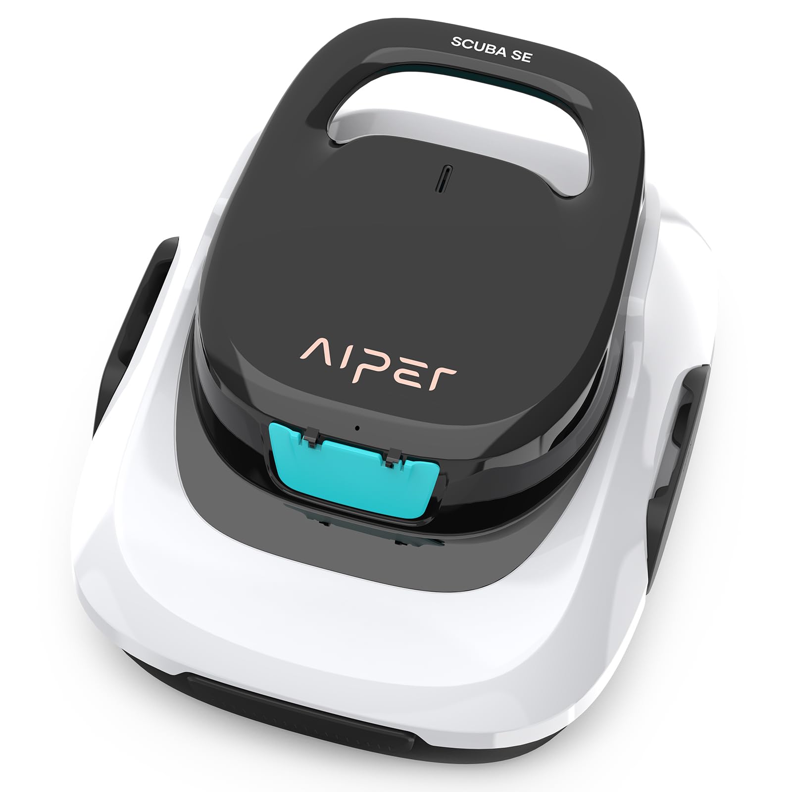 AIPER Scuba SE White Cordless Robotic Pool Cleaner - Automatic Pool Vacuum with Self-Parking, 90 Min Runtime for Above Ground Pools Up to 860 Sq.ft | Perfect for Inground & Above Ground Swimming Pools, Easy Maintenance for Backyard Pool Owners