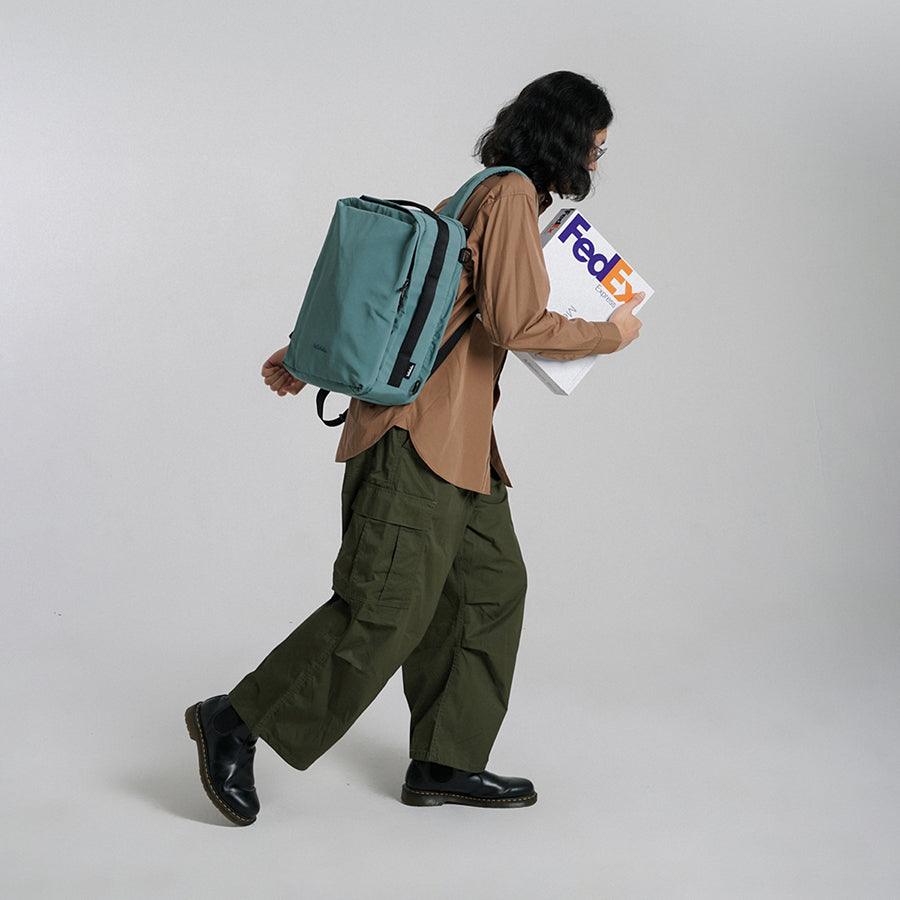 HELLOLULU Kell 3-Way Convertible Backpack Purse in Crystal Teal - Perfect for Work, Travel & Everyday Use