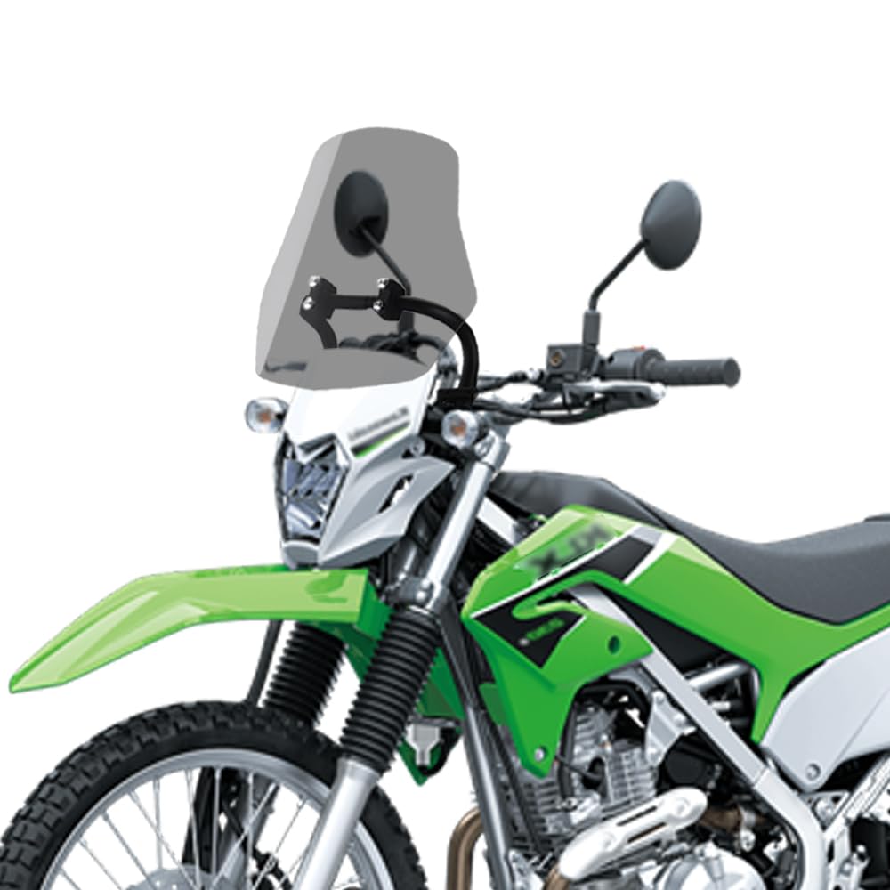 RAIMTO Universal Motorcycle Windscreen for Kawasaki KLX 230/230S - Adjustable Adventure Windshield with Portable Navigation Stand | Perfect for Off-Road Riding & Long-Distance Touring