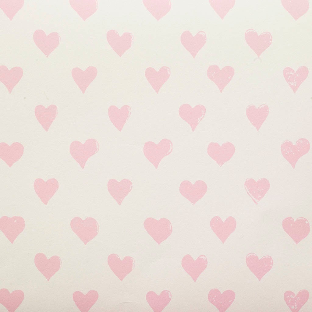 Hearts Wallpaper Pink Sample - Romantic Peel and Stick Wallpaper for Bedroom, Nursery, or DIY Home Decor
