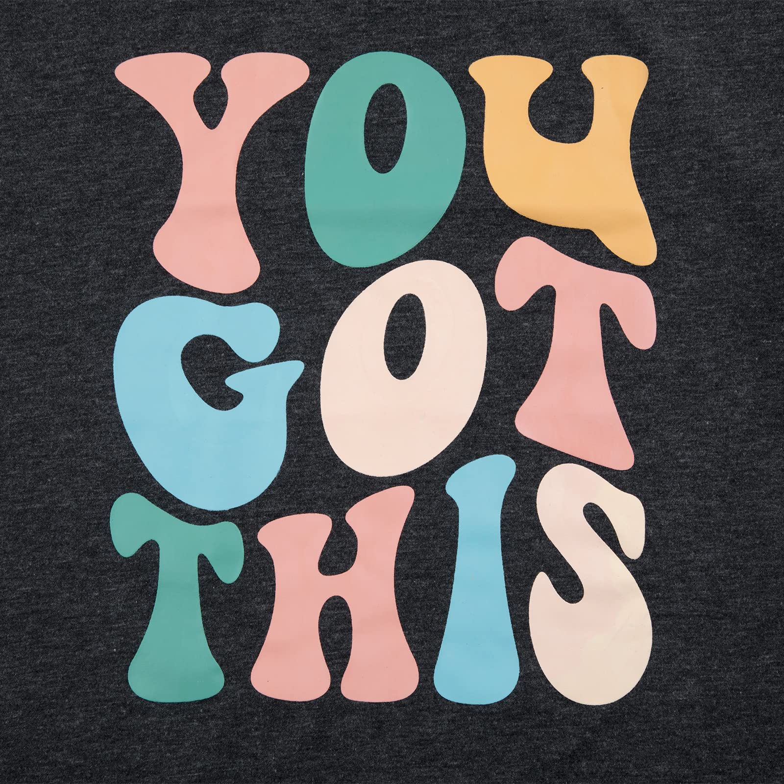 LOTUCY 'You Got This' Inspirational T-Shirt for Women - Motivational Teacher & Testing Day Shirt - Encouraging Short Sleeve Tee - Perfect for Classrooms, Exams & Empowering Moments