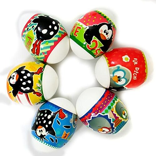Trendhaus 940568 Crazy Chicken Easter Egg Decoration Set - 12-Piece Multi-Color Easter Egg Decorating Kit for Kids & Adults - Perfect for Easter Party, DIY Crafts & Spring Home Decor