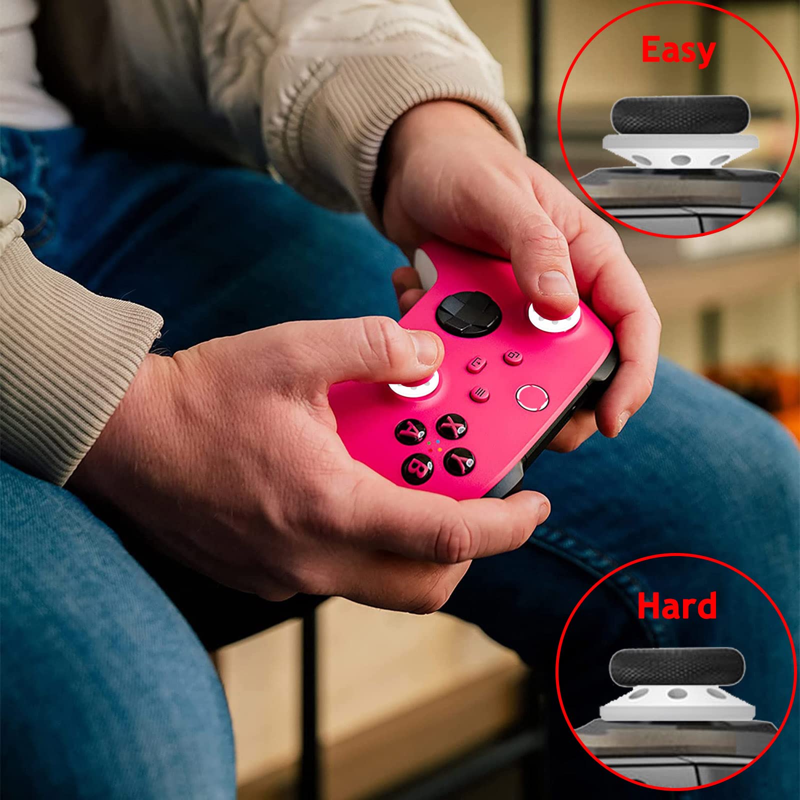 Precision Aim Assist Control Rings for PS4, PS5, Xbox Series X/S, Xbox One, Switch Pro & Razer Wolverine V2 - Soft Silicone Thumb Grips for Enhanced Gaming Performance - Perfect for FPS, Racing & Competitive Gaming