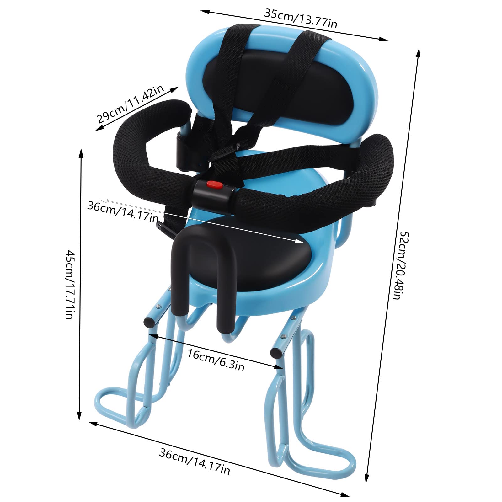 **Rear Mounted Kids Bike Seat - Portable & Safe Child Bike Carrier with Cushion for Toddlers & Children | Perfect for Outdoor Family Cycling & Commuting**
