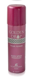 Golden Drop (Pour Femme) Women's Body Spray 150ml - Floral & Fresh Fragrance for Daily Wear, Date Nights & Special Occasions