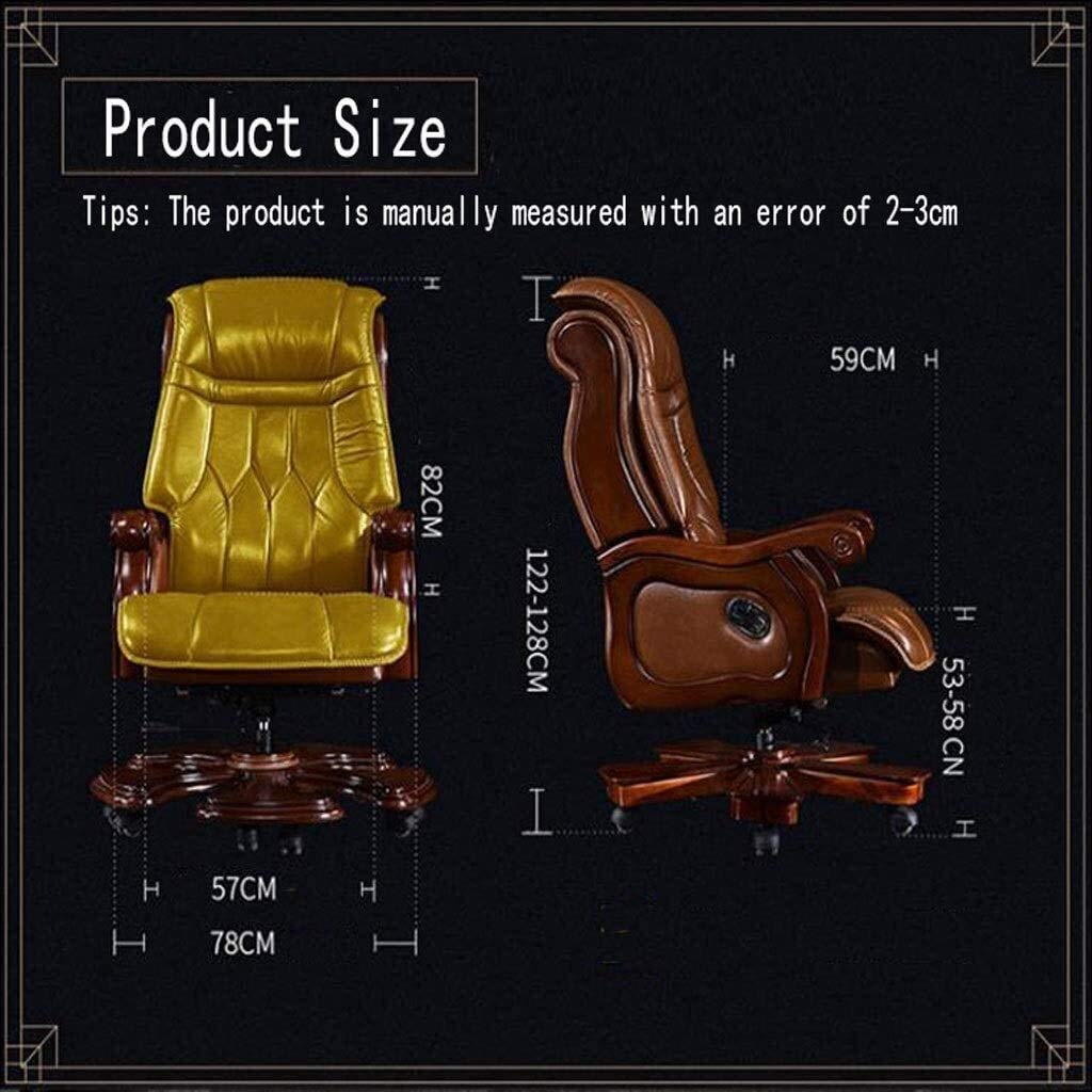 Premium High-Back Ergonomic Leather Executive Office Chair with Adjustable Lumbar Support, Swivel & Reclining Function - Perfect for Home Office, Conference Rooms & Manager Suites
