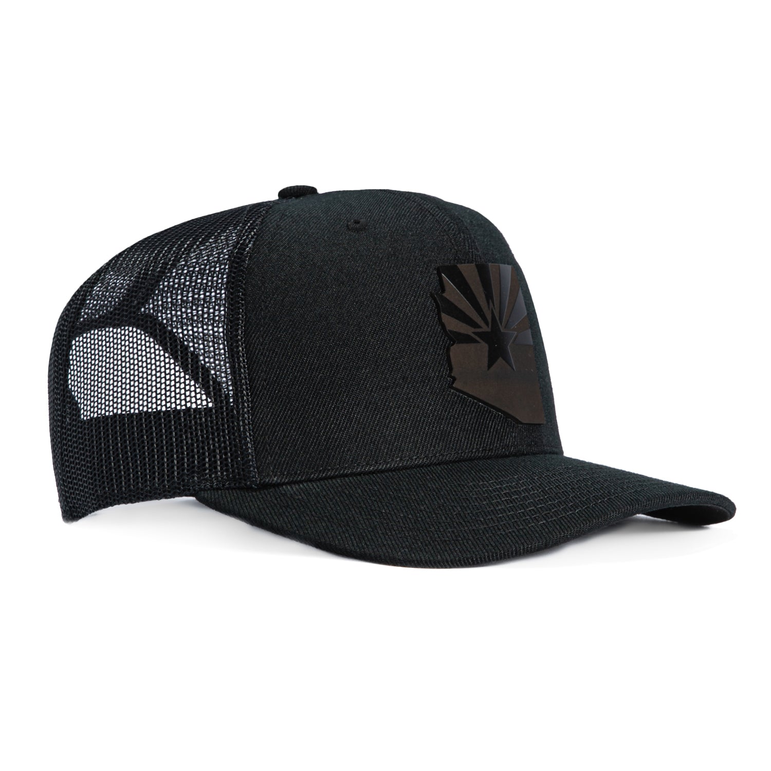 Branded Bills Arizona 48 State Trucker Snapback Flat Curved Hat - Black | Adjustable Baseball Cap for Men & Women | Perfect for Outdoor Activities, Sports & Casual Wear