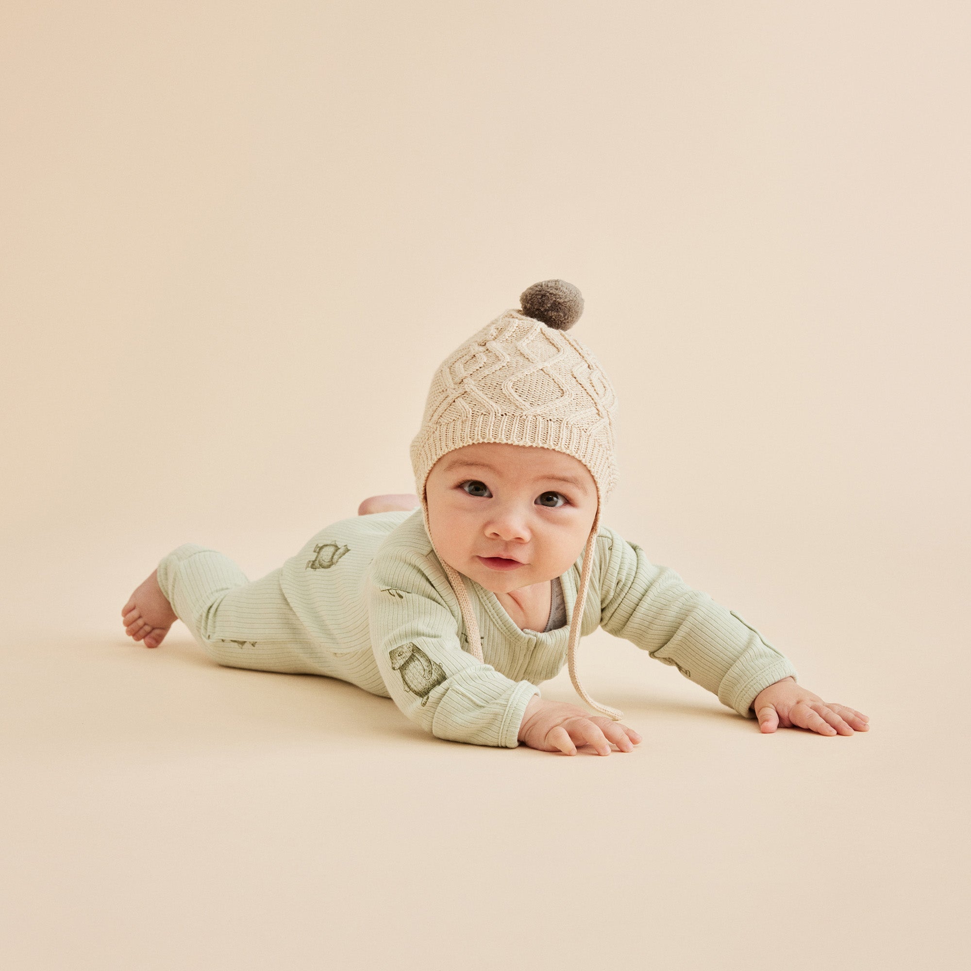 Cozy Knitted Cable Bonnet for Women - Winter Warm Beanie Hat with Classic Cable Design - Perfect for Outdoor Activities, Hiking, and Cold Weather Fashion