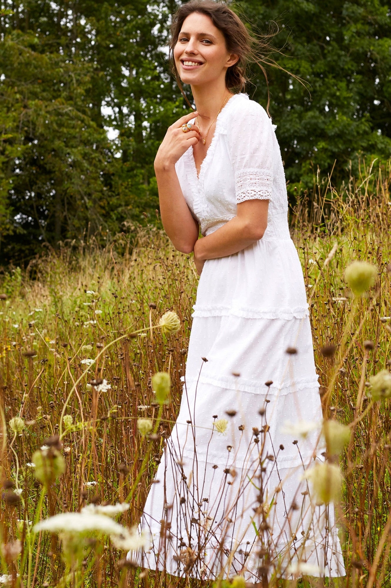 Elegant White Viola Dress for Women - Perfect for Weddings, Parties & Special Occasions