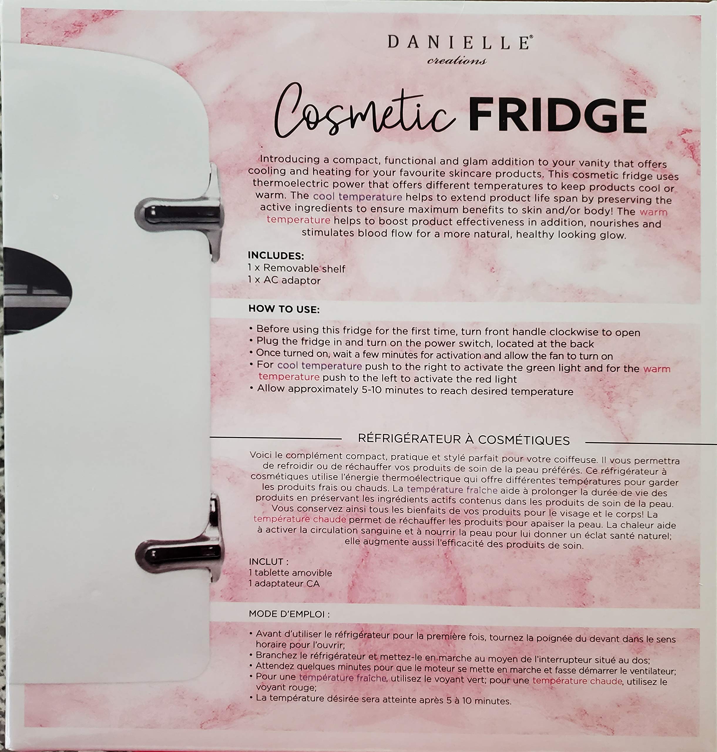 Mini Fridge Cooler & Warmer for Makeup, Skincare, Medications - Portable Cosmetic & Medicine Refrigerator for Home, Office, Dorm (White) - Perfect for Storing Serums, Perfumes & Insulin Safely
