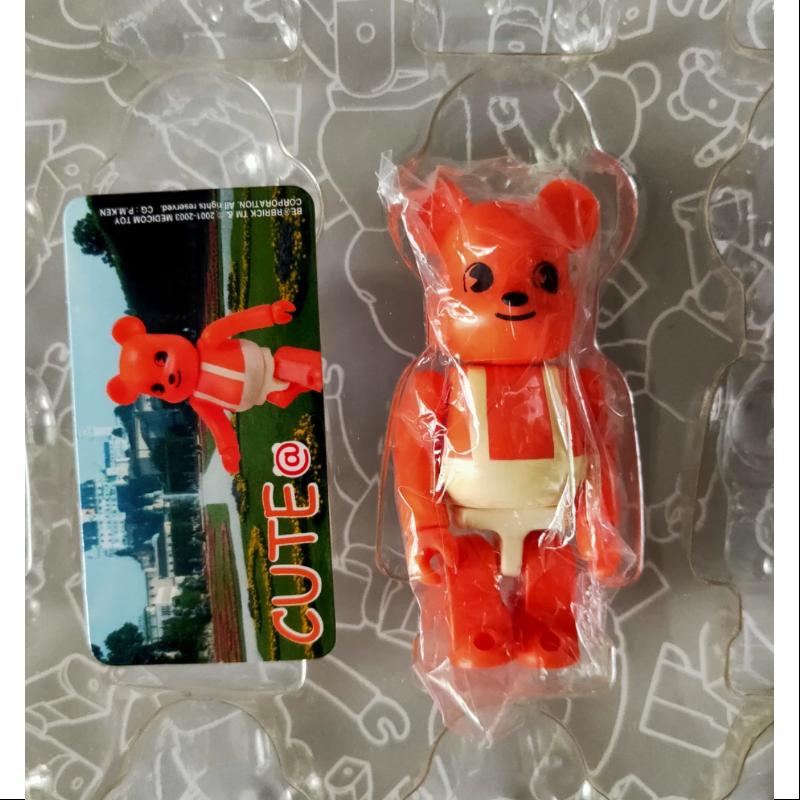Bearbrick Series 6 CUTE Orange Bear 100% Collectible Vinyl Art Toy - Perfect for Anime Fans, Street Art Collectors & Home Decor Display